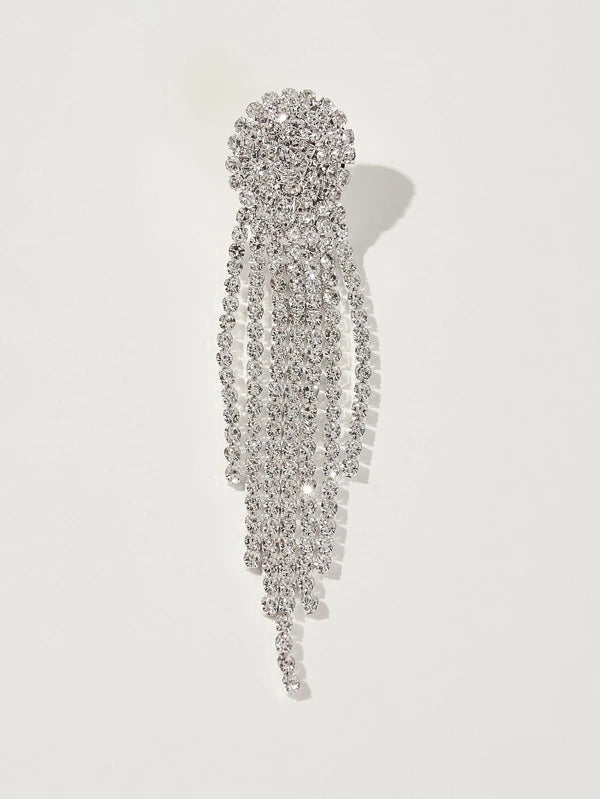 SXY Rhinestone Tassel Design Earrings