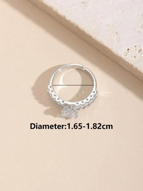 Cubic Zirconia Decor Ring