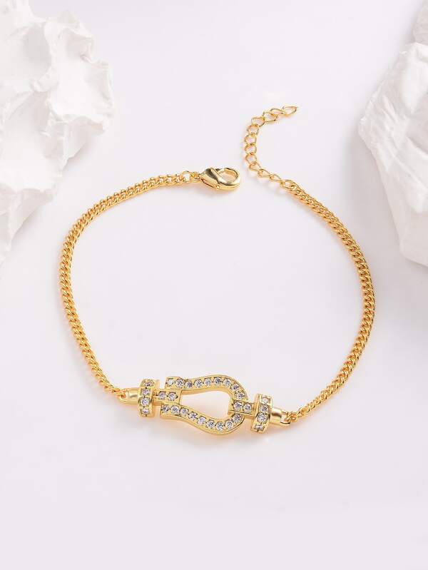 Cubic Zirconia Decor Bracelet