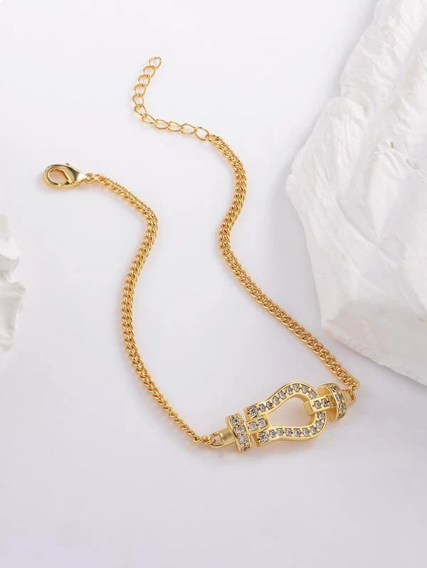Cubic Zirconia Decor Bracelet