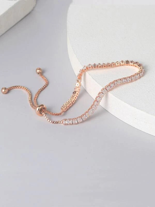 Cubic Zirconia Decor Bracelet