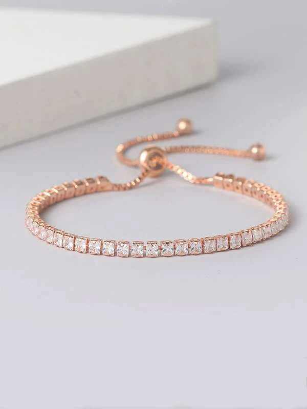 Cubic Zirconia Decor Bracelet