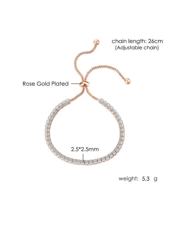 Cubic Zirconia Decor Bracelet