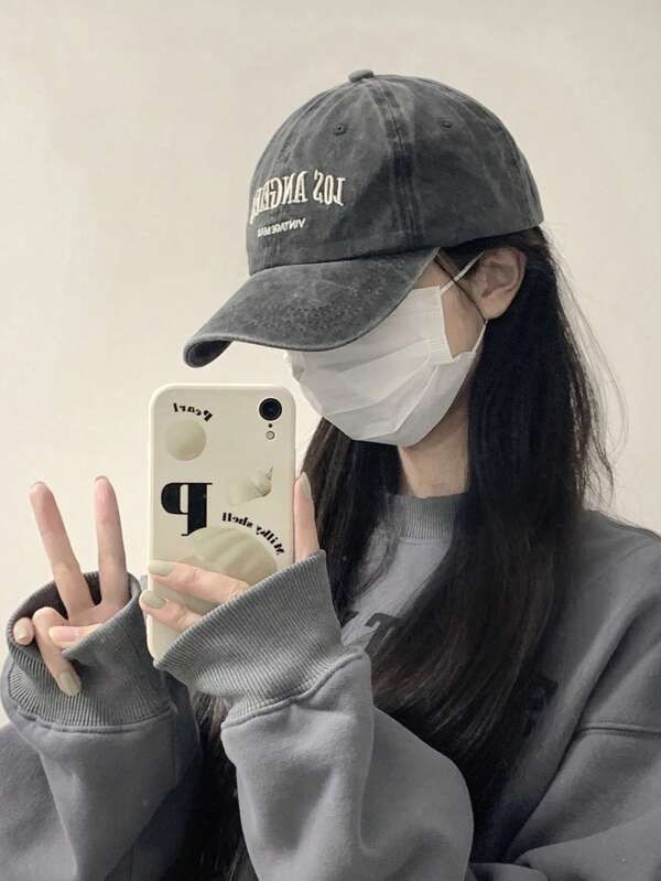 Letter Embroidered Baseball Cap