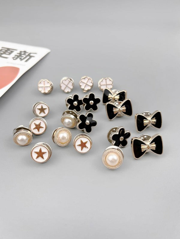 20pcs/set Flower & Bow Decor Brooch