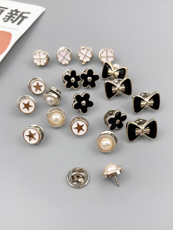 20pcs/set Flower & Bow Decor Brooch