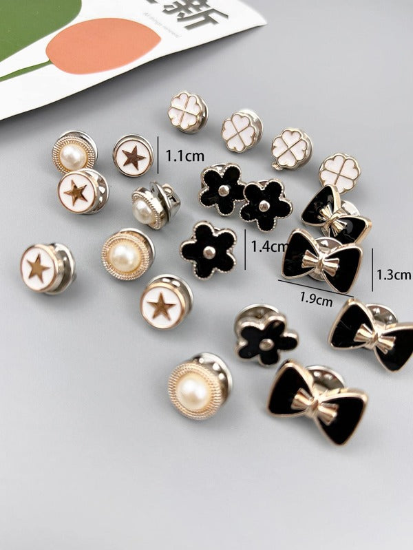 20pcs/set Flower & Bow Decor Brooch