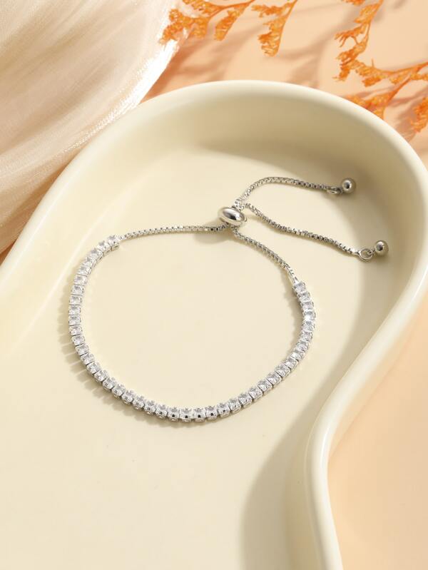 Cubic Zirconia Decor Bracelet