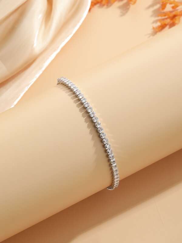 Cubic Zirconia Decor Bracelet