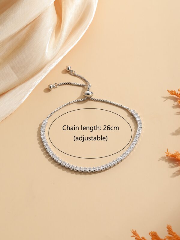 Cubic Zirconia Decor Bracelet