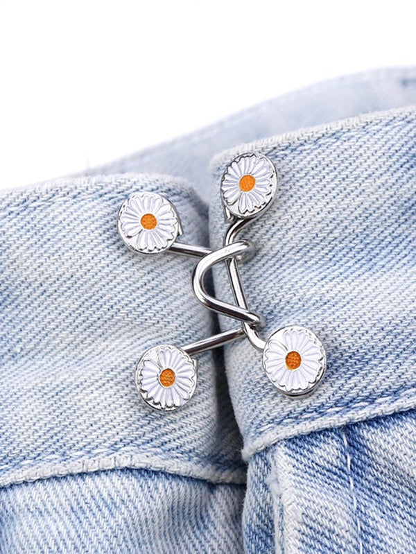1pc Waistband Adjusting Clip With Metal Buckle, Detachable & No Need To Sew, For Jeans Or Other Clothes