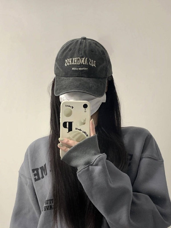 Letter Embroidered Baseball Cap