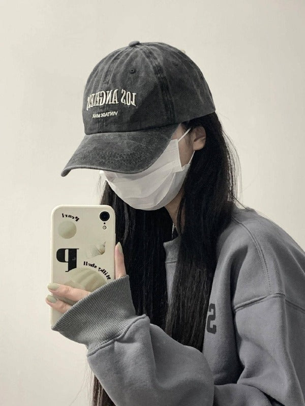 Letter Embroidered Baseball Cap