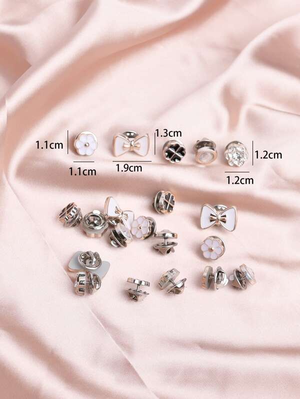 20pcs/set Flower & Bow Decor Brooch