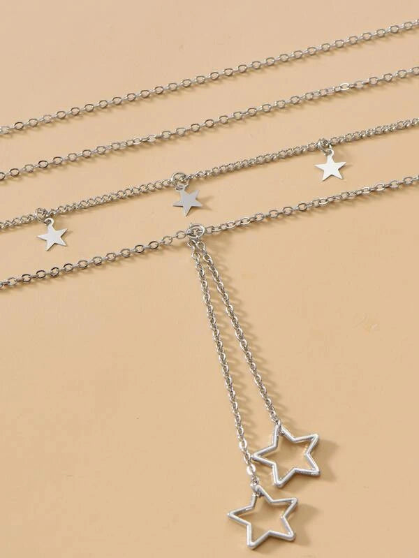 Star Tassel Charm Necklace