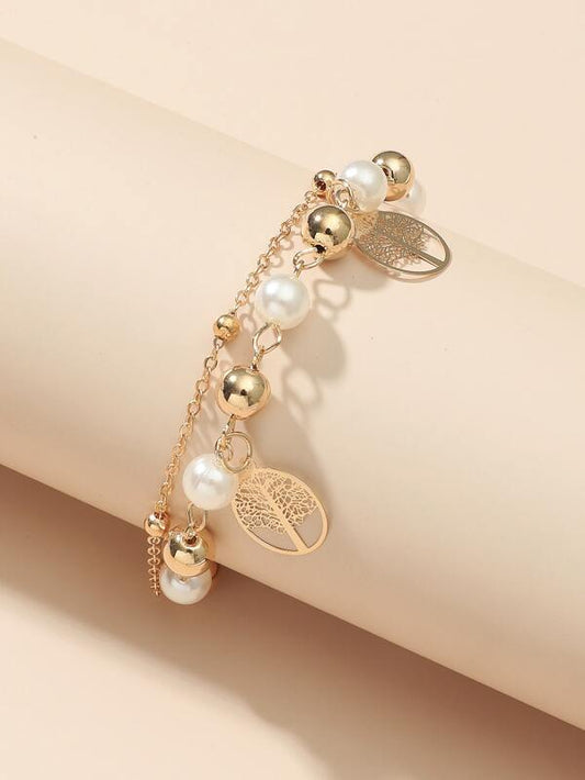 Faux Pearl Decor Bracelet