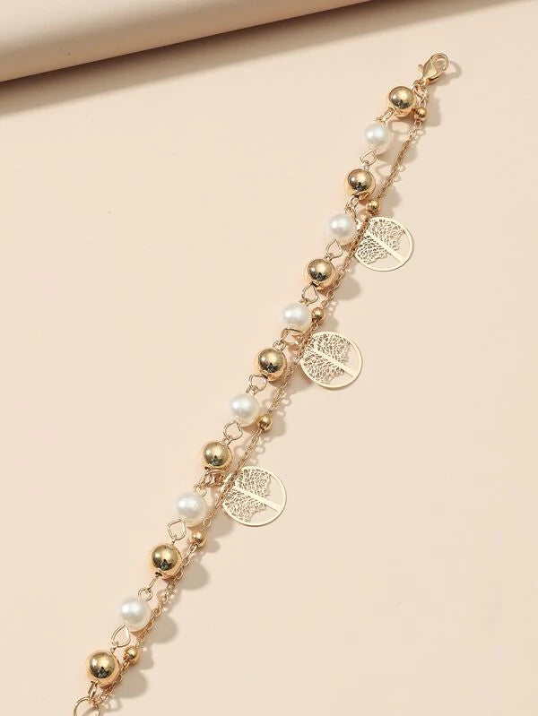 Faux Pearl Decor Bracelet