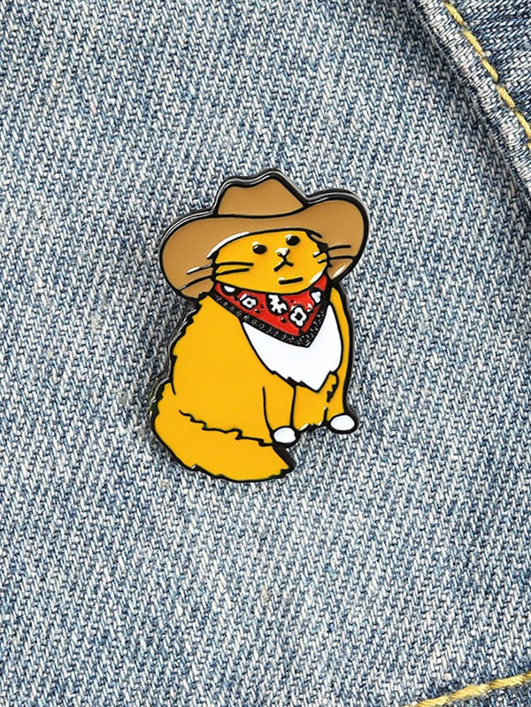 Cartoon Cat Brooch