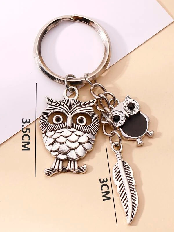 Owl Charm Keychain