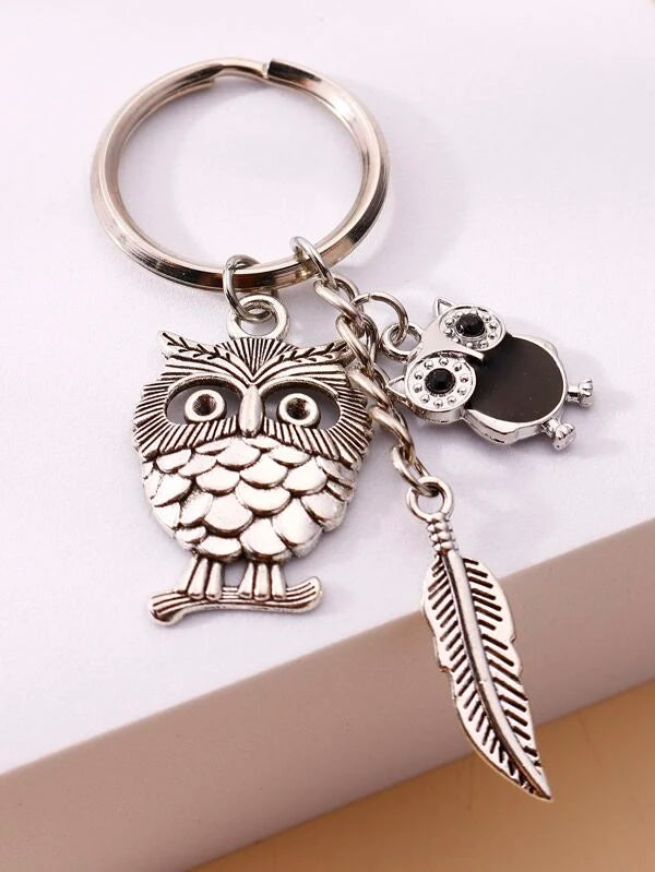 Owl Charm Keychain