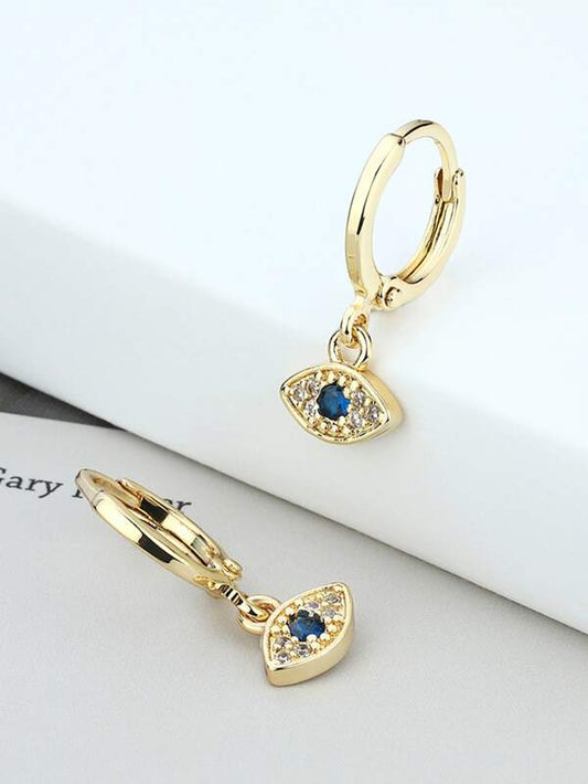 Rhinestone Eye Drop Earrings