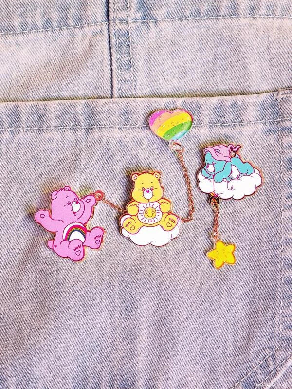 X Care Bears 3pcs Cartoon Bear Brooch