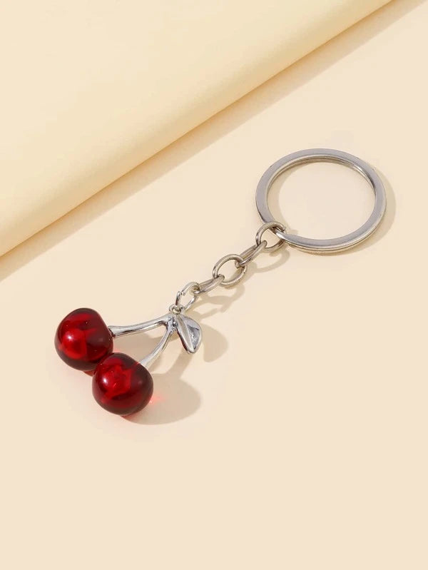 Cherry Charm Keychain