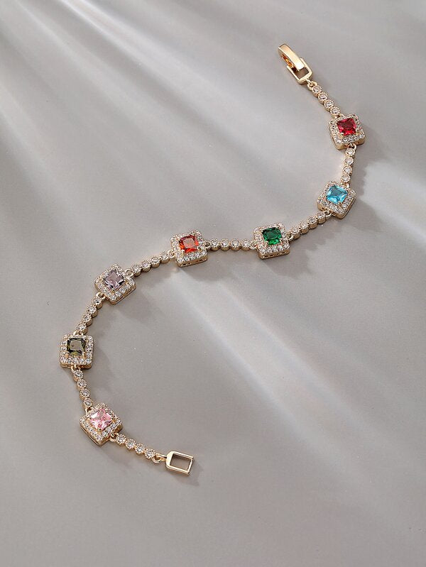 Cubic Zirconia Decor Bracelet