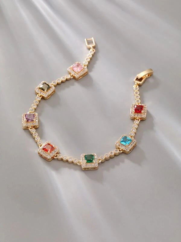 Cubic Zirconia Decor Bracelet