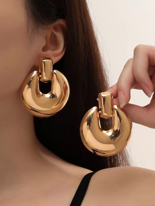 Round Drop Earrings