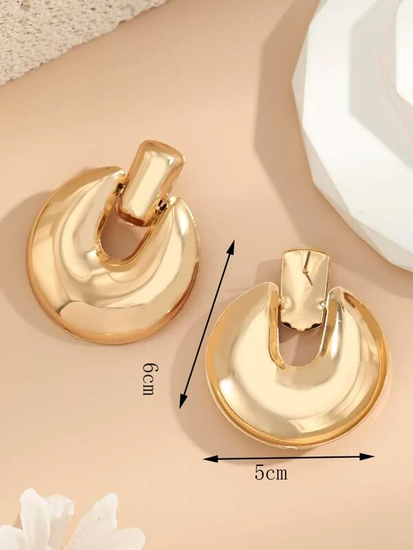 Round Drop Earrings