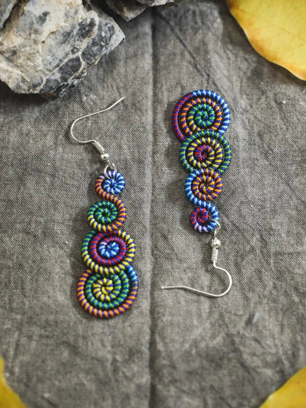 Spiral Decor Drop Earrings