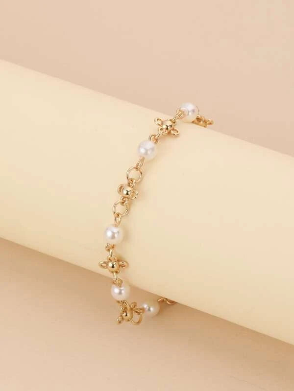 Faux Pearl Decor Bracelet