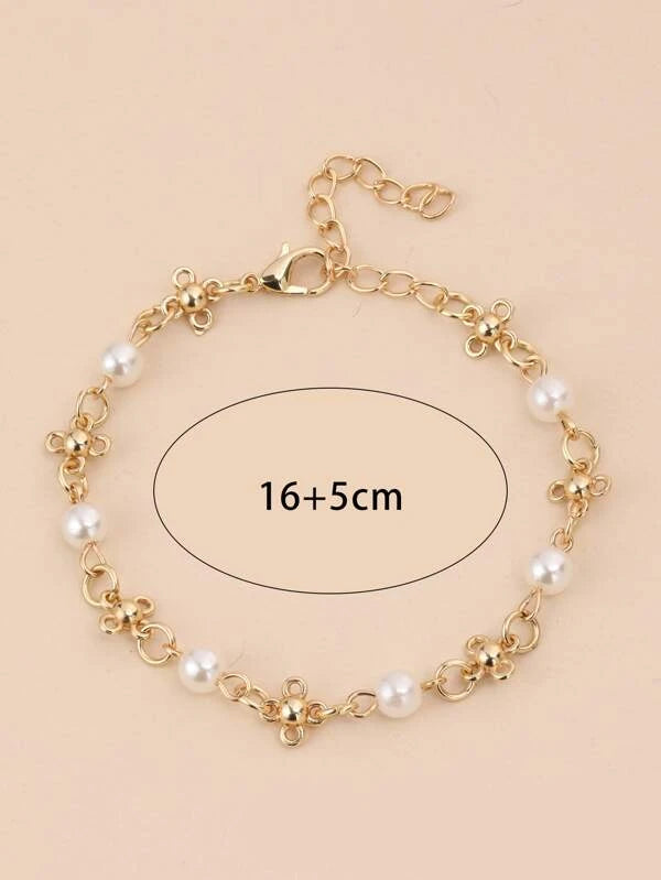 Faux Pearl Decor Bracelet