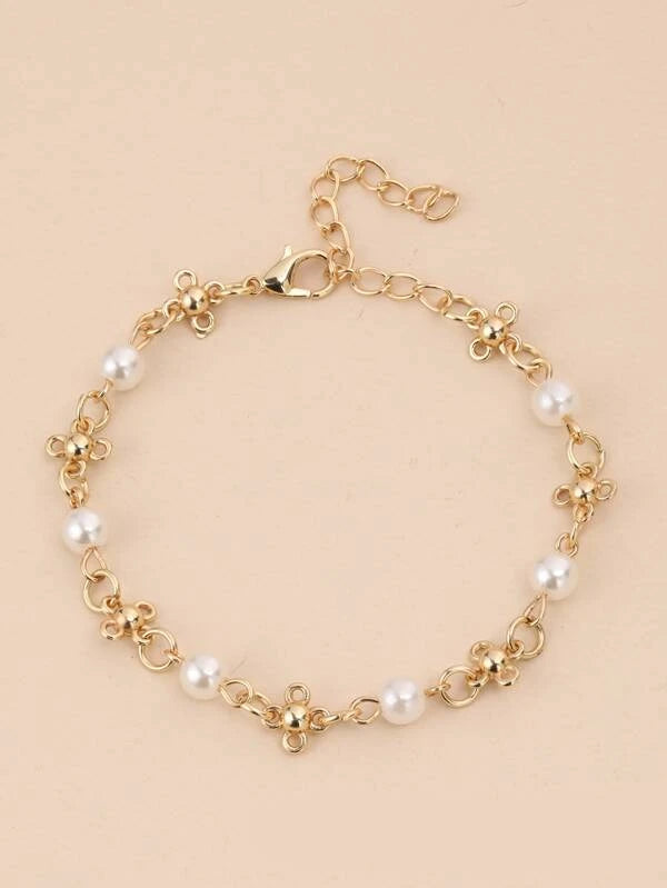 Faux Pearl Decor Bracelet