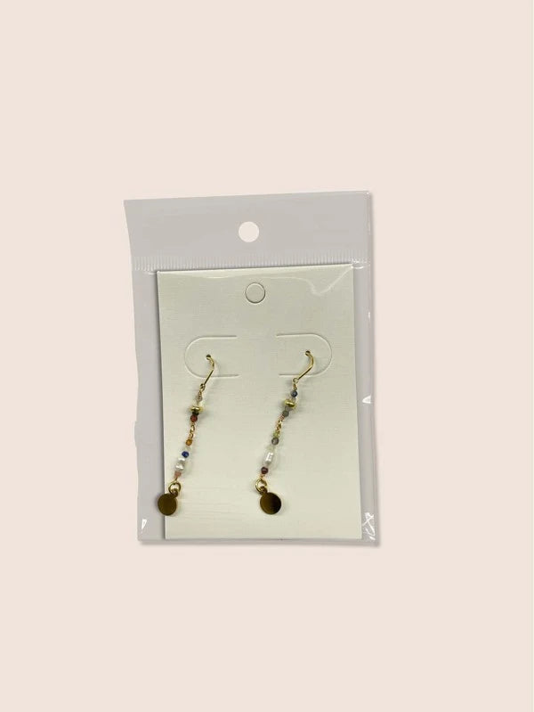 Disc Decor Threader Earrings