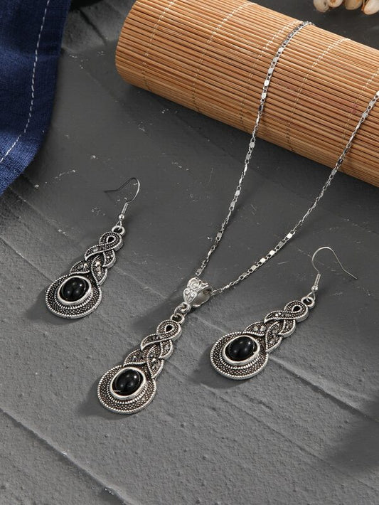 3pcs Water-drop Decor Jewelry Set