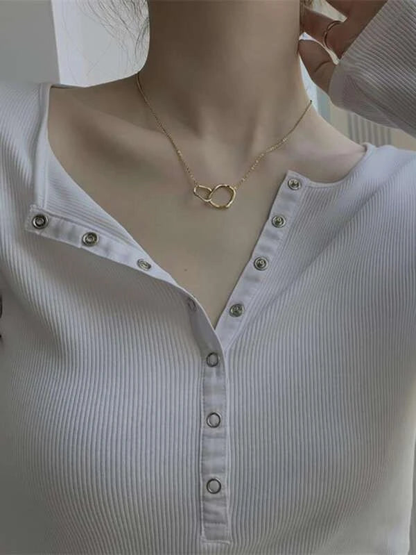 Circle Decor Chain Necklace