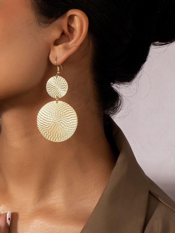 Round Drop Earrings