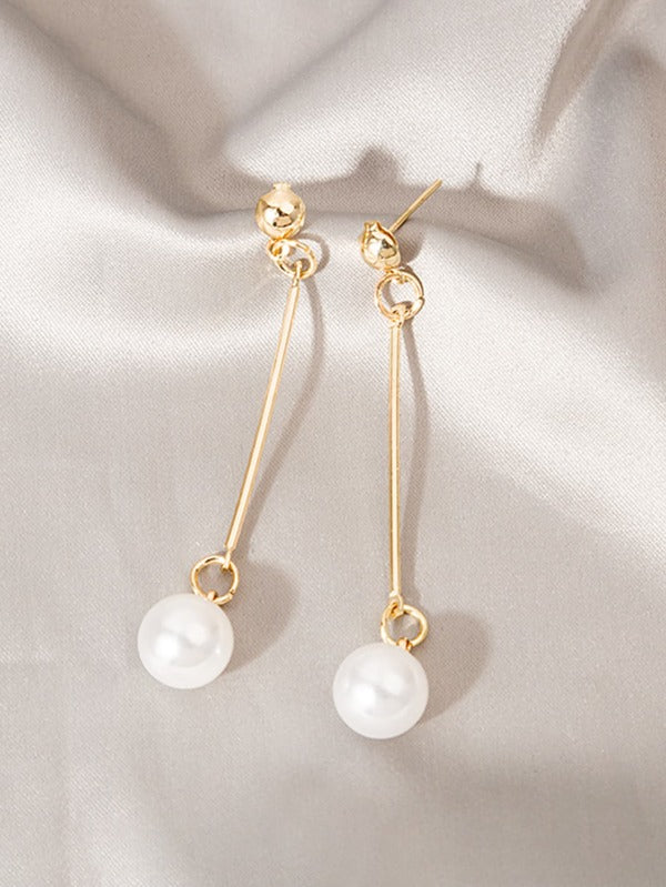 Faux Pearl Drop Earrings