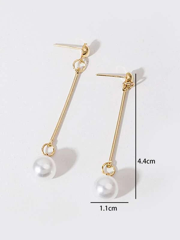 Faux Pearl Drop Earrings