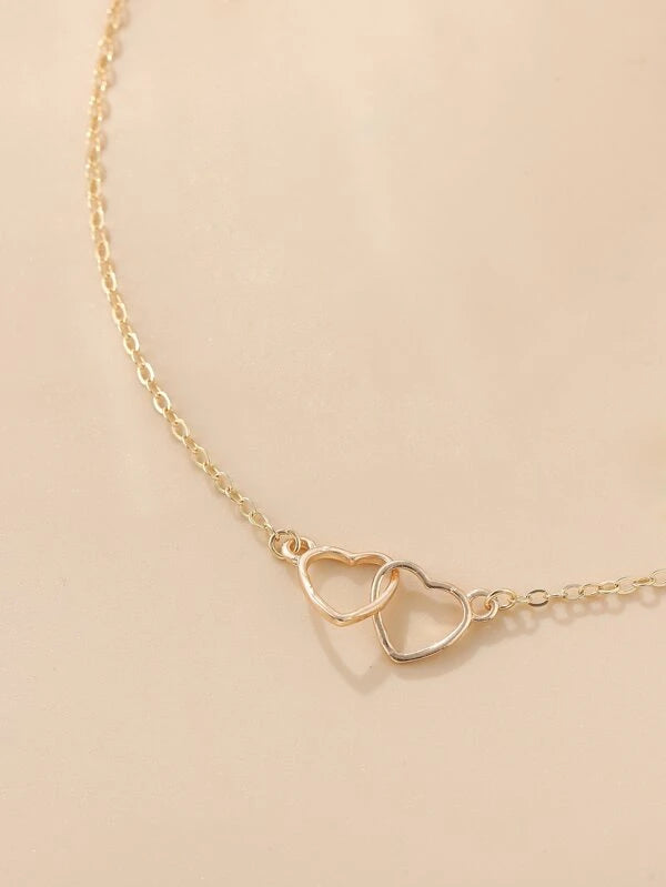 1pc Fashionable Heart Decor Chain Bracelet For Women For Daily Decoration