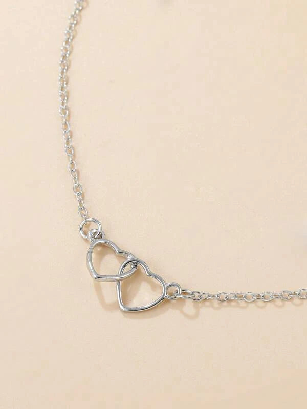 1pc Fashionable Heart Decor Chain Bracelet For Women For Daily Decoration