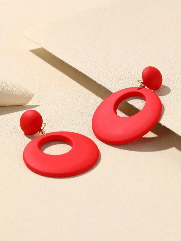 Round Drop Earrings