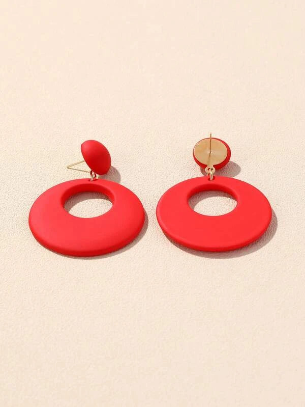 Round Drop Earrings