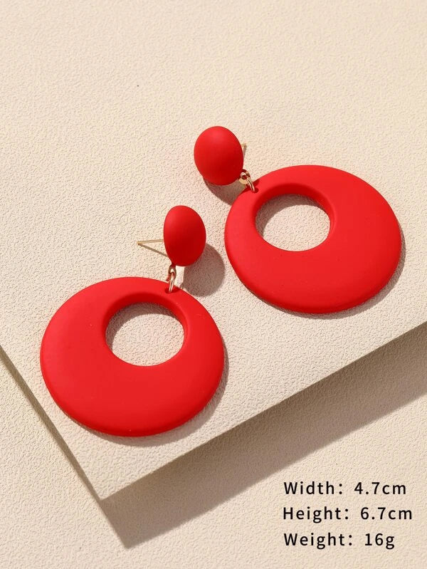 Round Drop Earrings