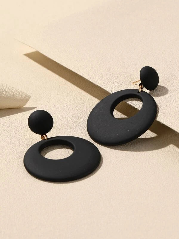 Round Drop Earrings