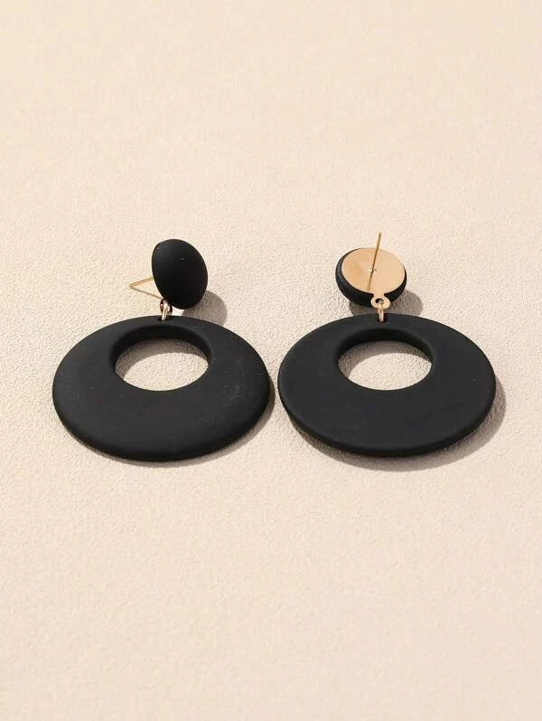 Round Drop Earrings