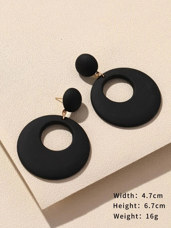 Round Drop Earrings