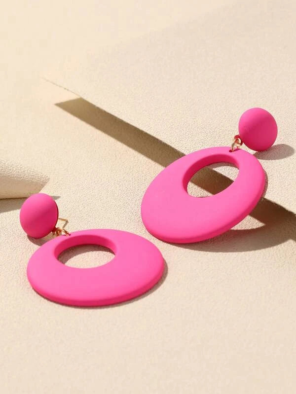 Round Drop Earrings